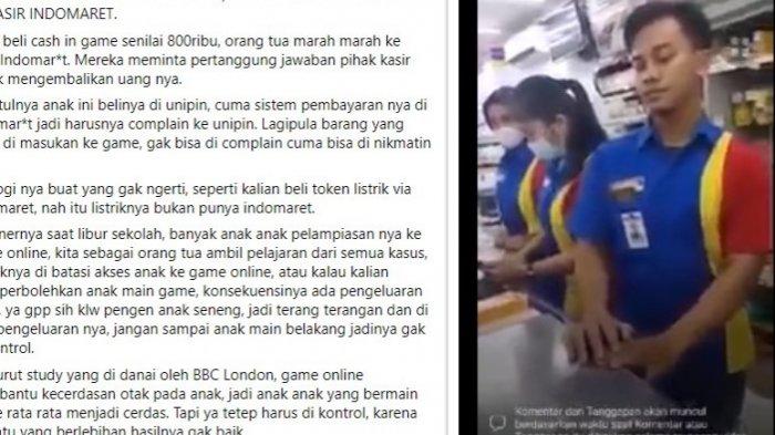Anaknya Dilayani Top Up Game Rp 800 Ribu, Pria Ini Marah-marah ke Kasir Indomaret, Videonya Viral