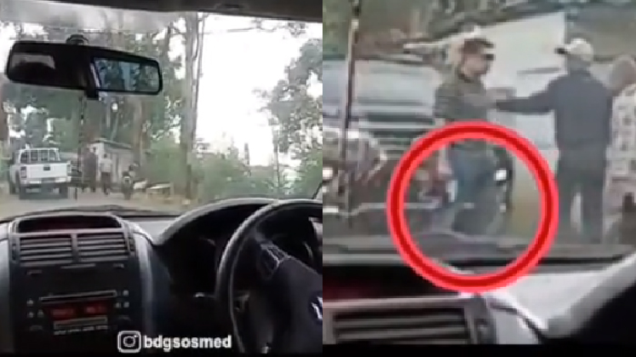 Viral, Aksi Pengemudi Mobil di Lembang, Bandung Barat, Diduga Acungkan Pistol ke Warga Setempat