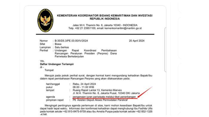 Viral Wacana Dana Pungutan Wisata via Tiket Pesawat, Kemenko Marves dan Kemenparekraf Buka Suara