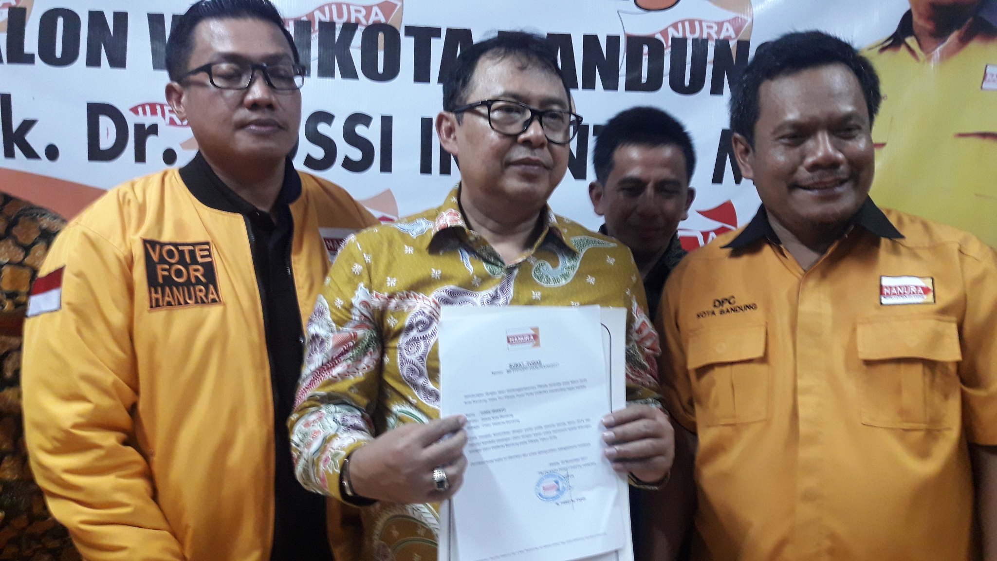 Hanura Tidak Memaksakan Wakil Yossi Irianto di Pilwalkot Bandung Harus Berasal dari Kader Partainya