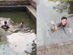 Viral Damkar Depok Kuras Kolam 2 Meter Demi Cari iPhone 15 Pro Max yang Jatuh, Berhasil dalam 1 Jam