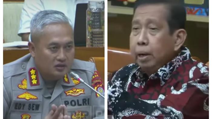 AJARI KAPOLRES - Anggota Komisi III DPR RI Fraksi PDIP, Safaruddin mengajari Kapolres Sleman Kombes Pol Edy Setyanto Erning Wibowo yang salah menerapkan aturan hukum di kasus jambret.