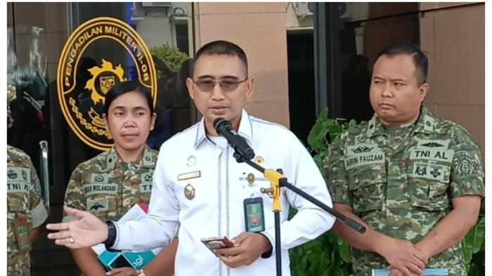 ANGGOTA BAIS DIADILI - Kepala Pengadilan Militer II-08 Jakarta, Kolonel Chk Fredy Ferdian Isnartanto saat memberikan keterangan di Jakarta Timur, Kamis (16/4/2026). TRIBUNJAKARTA.COM/BIMA PUTRA