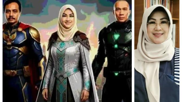 BAK SUPERHERO - dokter Tifauziah Tyassuma yang akrab disapa dokter Tifa mengunggah foto superhero usai ditetapkan menjadi tersangka kasus tudingan ijazah palsu Presiden ke-7 RI Joko Widodo (Jokowi), Jumat (7/11/2025). Ia mengaku masih percaya Presiden Prabowo.