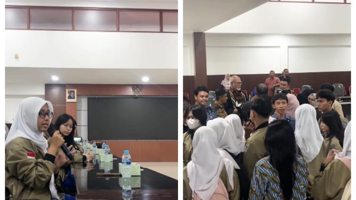 BERTEMU TIM LAWAN - Sikap siswi SMAN 1 Pontianak Josepha Alexandra (Ocha) terlihat saat bertemu tim lawan, SMAN 1 Sambas dalam Lomba Cerdas Cermat (LCC) Empat Pilar MPR RI tingkat Provinsi Kalimantan Barat.