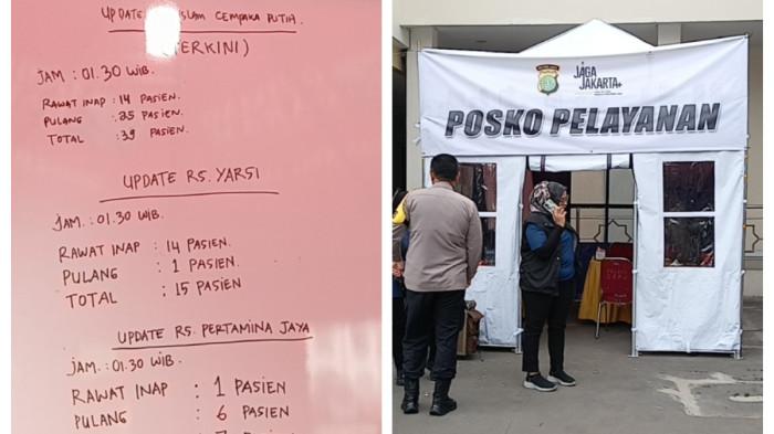 Data pada Posko Pelayanan Polda Metro Jaya untuk korban ledakan SMAN 72 di RS Islam Cempaka Putih, Cempaka Putih, Jakarta Pusat, Sabtu (8/11/2025). TRIBUNJAKARTA.COM/BIMA PUTRA
