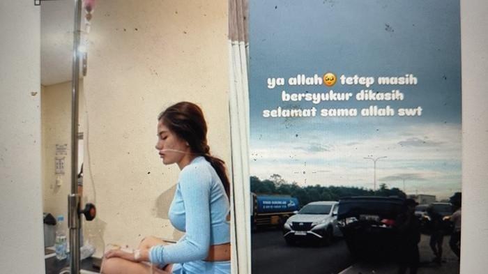 Diva Siregar membagikan kondisi pasca-kecelakaan melalui Instagram Story pada Minggu (8/2/2026).
