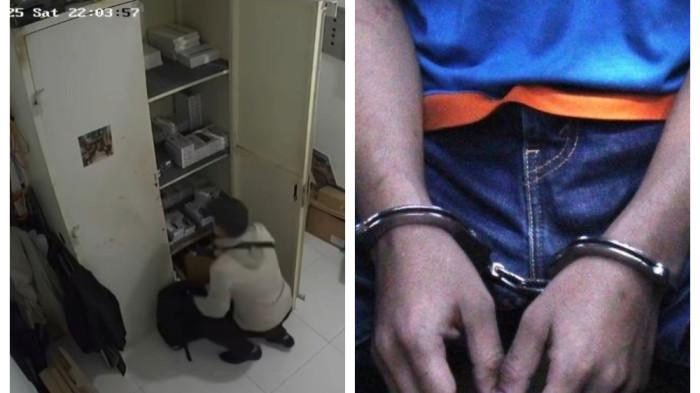 GASAK PONSEL - Seorang bos konter ponsel berinisial PS membobol sebuah toko gawai di salah satu mal kawasan Cikarang, Kabupaten Bekasi, Jawa Barat pada Sabtu (27/9/2025).