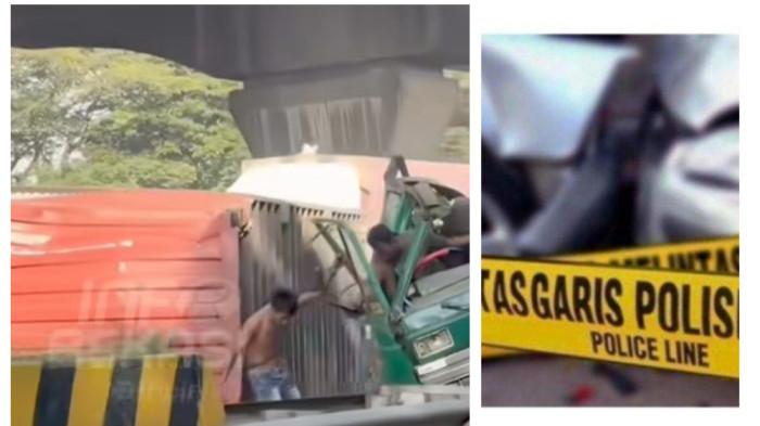 KECELAKAAN HARI INI - Kecelakaan beruntun melibatkan truk trailer, dump truck, dan mobil Honda CR-V terjadi di Tol Jakarta–Cikampek KM 20,6 arah Cikampek, Jumat (10/4/2026) pagi.