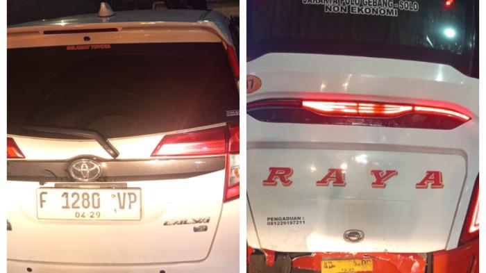 KECELAKAAN HARI INI - Peristiwa kecelakaan hari ini di Tol Jakarta Outer Ring Road (JORR), Jakarta, mobil ringsek tabrak bus, Minggu (8/2/2026). Ada korban terluka.