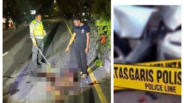 KECELAKAAN HARI INI - Polisi saat melakukan olah TKP kasus tabrak lari di Jalan Imam Bonjol, Denpasar, Bali, dini hari tadi, Rabu (20/5/2026).