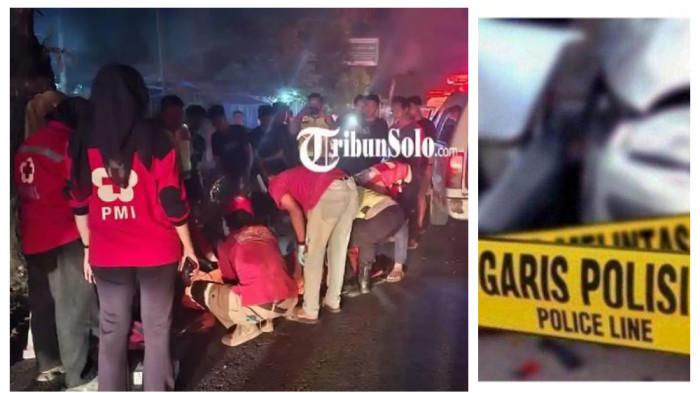 KECELAKAAN HARI INI - Proses evakuasi korban kecelakaan tunggal di Jalan Sragen-Solo tepatnya di depan Gudang Bulog, Dukuh Puntukrejo, Desa Krikilan, Kecamatan Masaran, Kabupaten Sragen, Kamis (4/6/2026) dini hari.