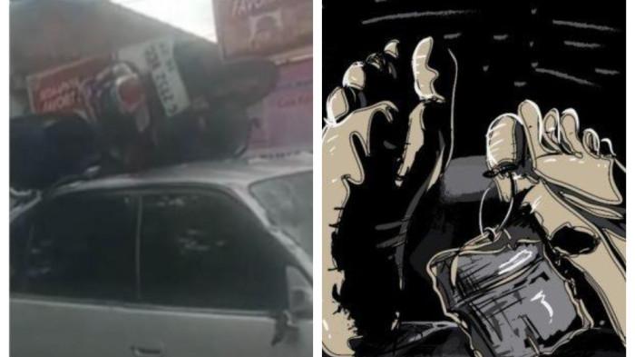 Kecelakaan Hari Ini di Cilegon, Pemotor Tewas Tabrakan Adu Banteng, Motor Sampai ke Atap Mobil