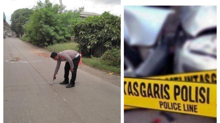 KECELAKAAN MAUT - Lubang di Jalan R.E. Martadinata yang ditabrak oleh DR hingga menyebabkan kecelakaan, Jakarta Utara, Rabu (25/2/2026).