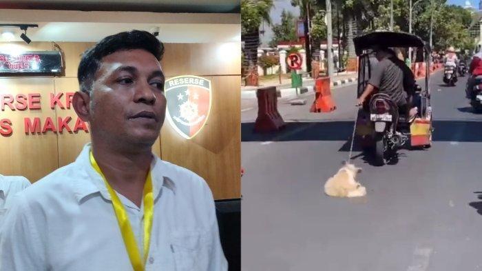 Viral Aksi Kejam Pria Seret Anjing Pakai Bentor di Jalan Raya Makassar, Ini Kata Polisi