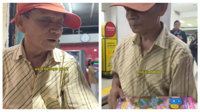 Pilu Lansia Tunanetra Jualan Majalah di Stasiun Depok Sering Sepi, Sosok Penolong Datang Beri Rezeki