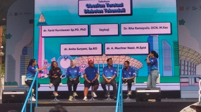 PESTA Jakarta Sehat digelar di kawasan Gelora Bung Karno (GBK), Jakarta. Minggu (23/11/2025). sebagai ajakan terbuka bagi warga ibu kota untuk mulai mengubah gaya hidup dalam mencegah obesitas dan diabetes