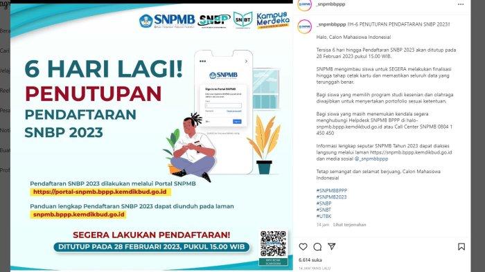 Pekan Terakhir Pendaftaran SNBP 2023, Simak Cara Daftar, Unduh, dan Cetak Kartu Peserta