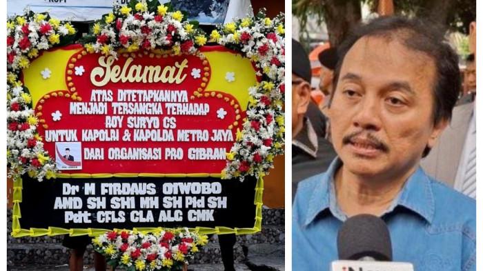 ROY SURYO CS TERSANGKA: Ketua Umum Pro Gibran, Firdaus Oiwobo mengaku puas atas penetapan tersangka Roy Suryo Cs, Jumat (7/11/2025). Roy Suryo justru tampak tenang dan tersenyum menghadapi status hukumnya tersebut.