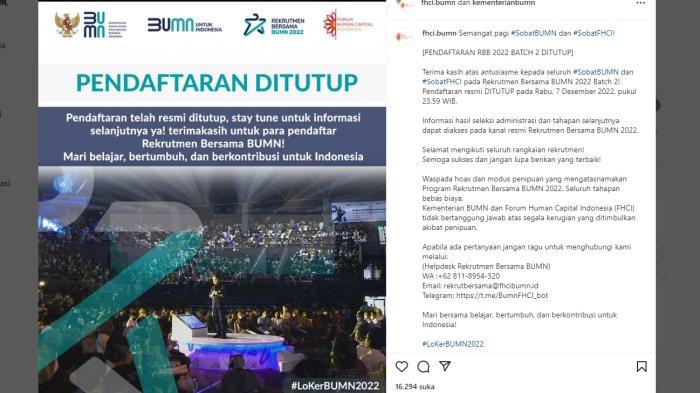 Rekrutmen Bersama BUMN Batch 2  Ditutup, Berikut Jadwal Tes dan Tahapan Selanjutnya Jika Lolos
