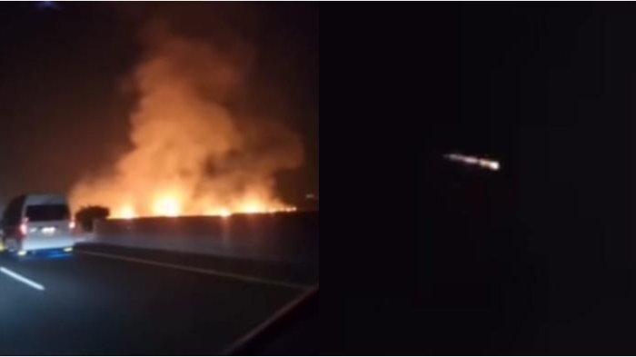 BENDA MISTERIUS JATUH - Media sosial dikejutkan oleh beredarnya sebuah video rekaman benda diduga meteor jatuh di dekat ruas tol Ciperna, Cirebon, Jawa Barat, hari Minggu malam, 5 Oktober 2025. Benda tersebut kemudian memicu kebakaran di dekat lokasi jatuhnya.