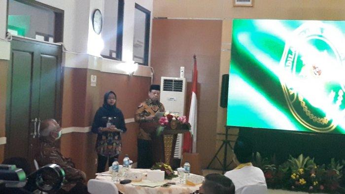 Dirjen Badilag MA, Aco Nur saat peluncuran enam aplikasi di Pengadilan Agama Jakarta Barat, Jumat (28/8/2020). 