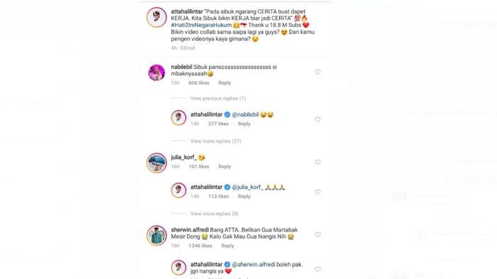 Komentar Atta Halilintar.