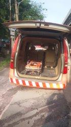 Diduga Korsleting Listrik Bagian Mesin, Sebuah Ambulans Terbakar di Duren Sawit