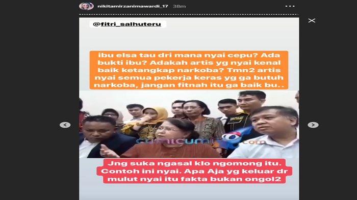 Nikita Mirzani menanggapi pernyataan mengejutkan Elza Syarief.