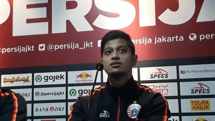 Pemain baru Persija Jakarta, Syaffarizal Mursalin Agri saat diperkenalkan di Kantor Persija, Jakarta Selatan, Rabu (18/9/2019) 
