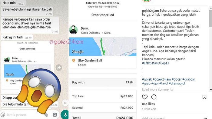 Cerita Penumpang Ojol di Bali Dimintai Tarif Lebih Oleh Sang Driver 'Lebih dari 2 Kali Lipat'