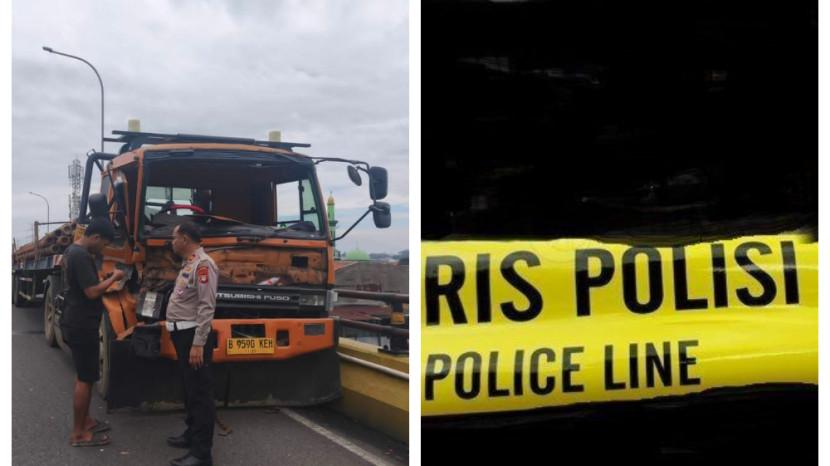 Kecelakaan Hari Ini di Flyover Ciputat Tangsel, Tabrakan Beruntun Truk Tronton, Sopir Terjepit