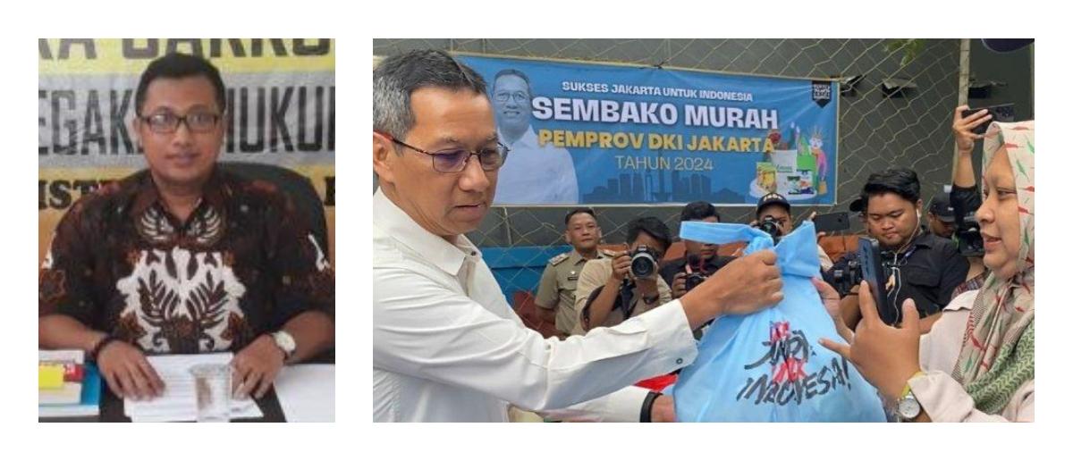 Gelar Sembako Murah Pakai Tas Biru Mirip Warna Prabowo-Gibran, Pj Gubernur DKI Diperingatkan Bawaslu