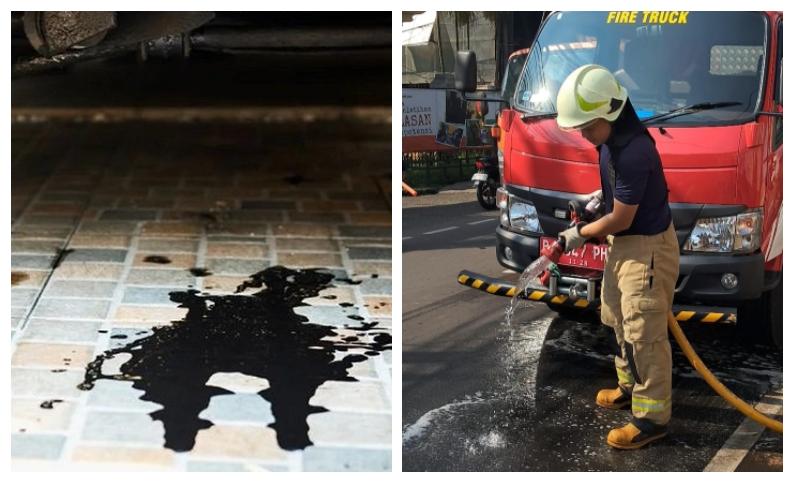 Puluhan Pemotor di Condet Terjatuh Imbas Tumpahan Oli