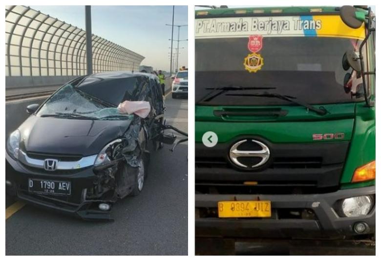 Kecelakaan Hari Ini di Tol Tanjung Priok, Mobilio Ringsek Dihantam Kontainer