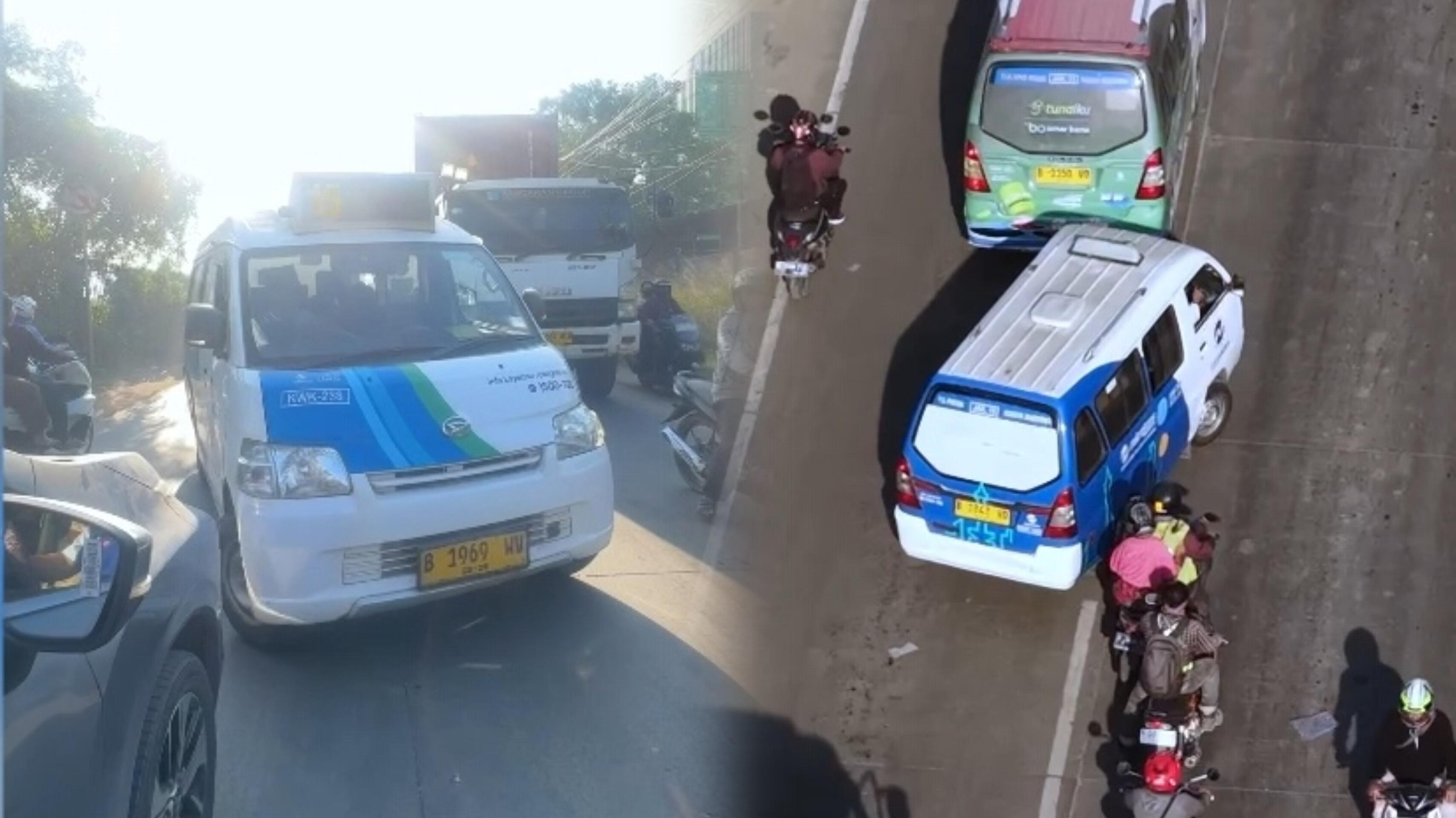 Viral Mikrotrans JakLingko Ugal-ugalan di Cilincing, Lawan Arah hingga Serobot Jalan Kendaraan Lain - Tribunjakarta.com