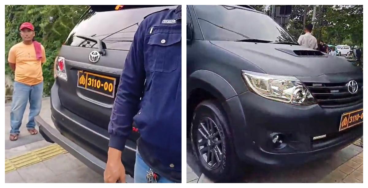 Terbaru Ulah Mobil Dinas Polisi, Masuk Busway Terobos Lampu Merah hingga Tabrak Pemotor Sampai Patah