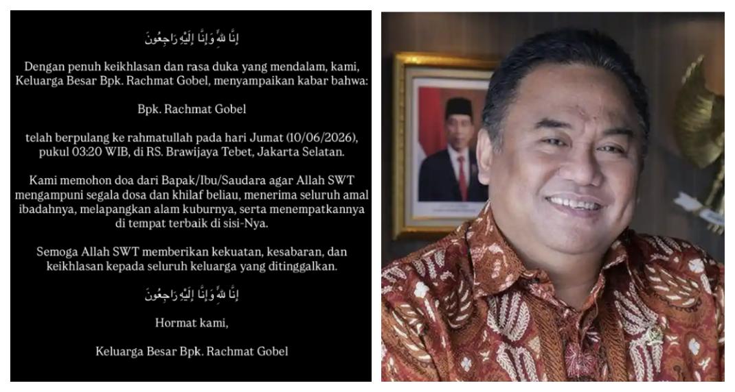 BREAKING NEWS Rachmat Gobel Meninggal Dunia di RS Brawijaya Tebet, Keluarga Mohon Doa - Tribunjakarta.com
