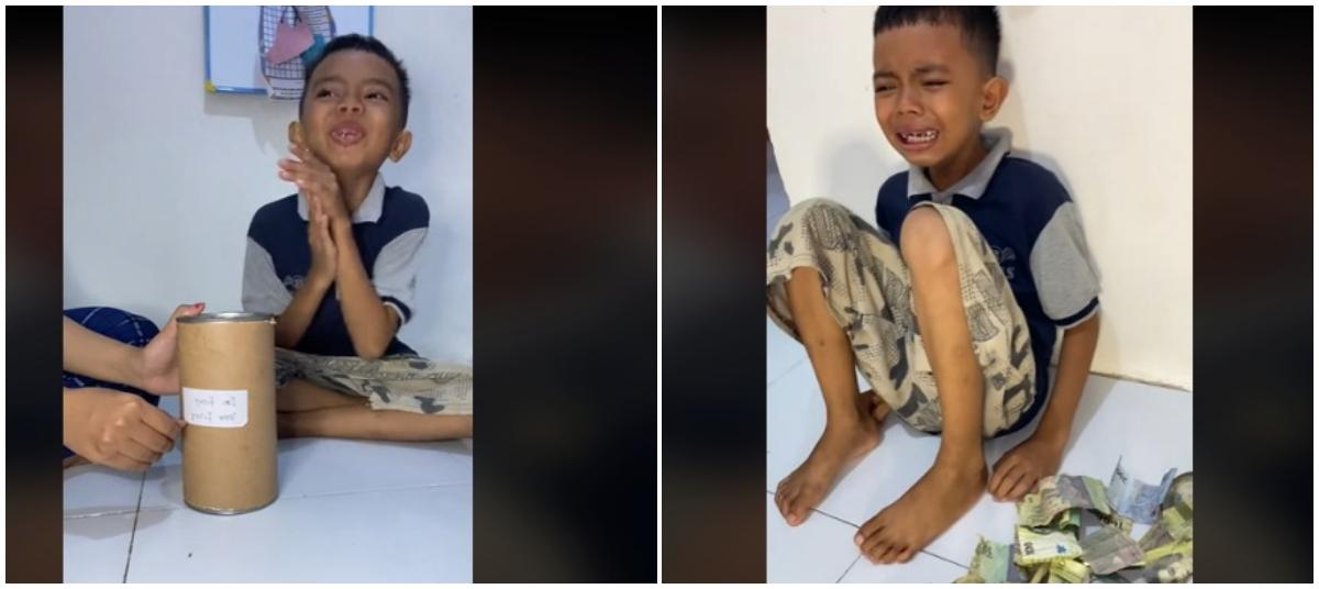 Setahun Menabung, Bocah Ini Malah Dibuat Nangis Setelah Tahu Isi Celengannya Tak Sampai Rp 100 Ribu