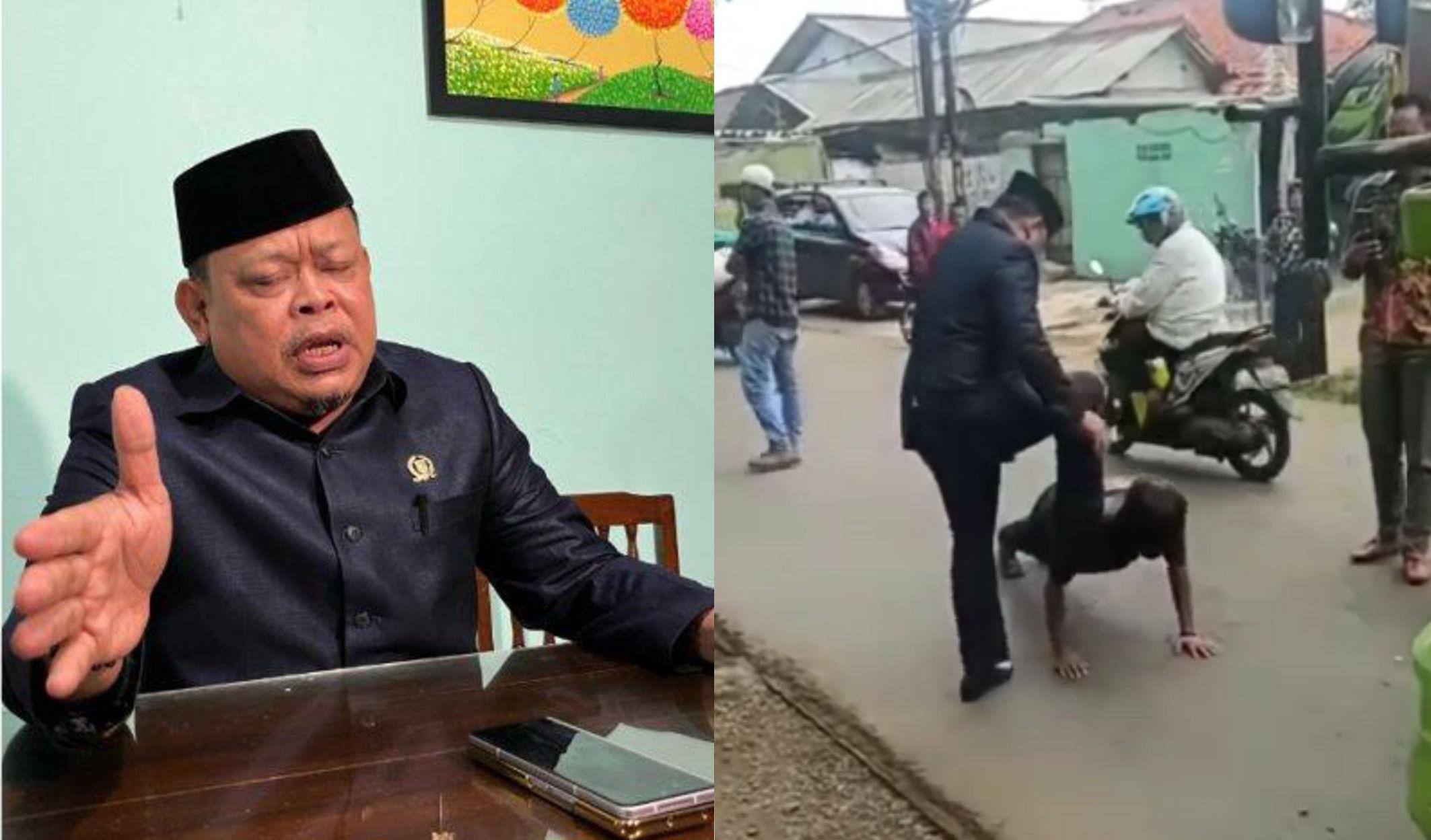 Wakil-Ketua-DPRD-Kota-Depok-Tajudin-Tabri-suruh-sopir-truk-push-up-dan-guling-guling-di-aspal-jalan.jpg
