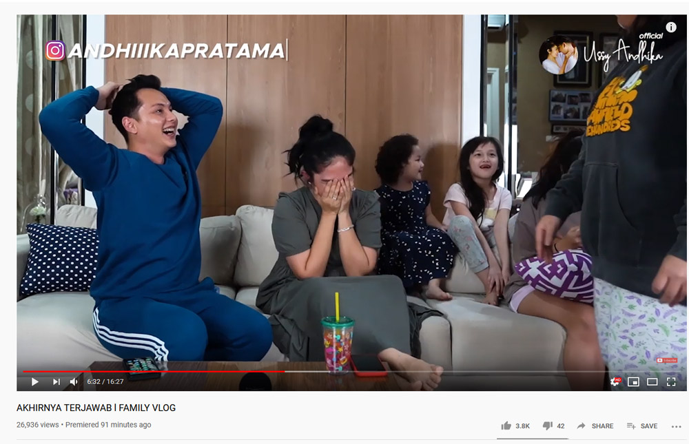 Ussy Sulistiawaty Histeris Tahu Jenis Kelamin Anak ke-5, Andhika Pratama Menjerit Sampai Lakukan Ini