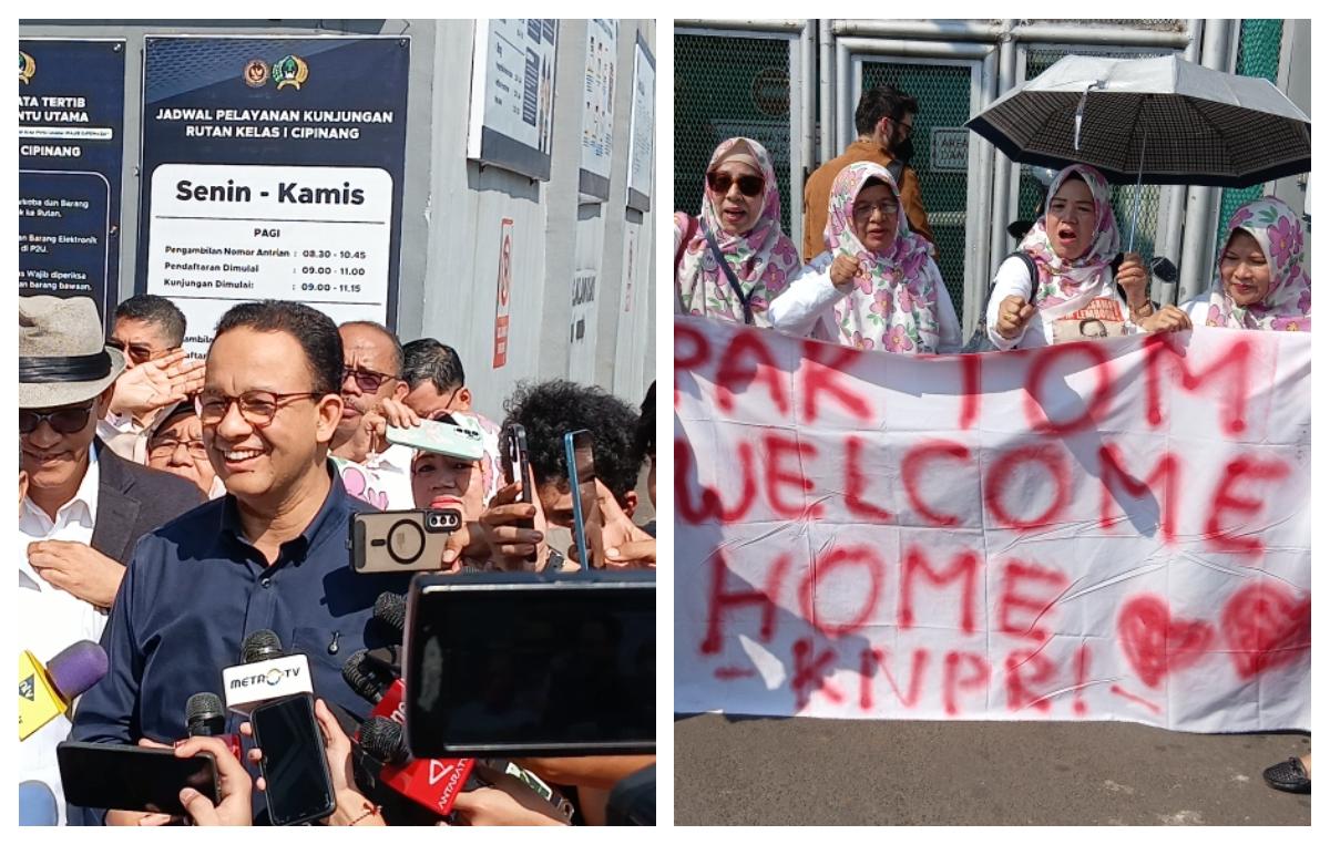 Anies Baswedan Hingga Simpatisan Datang ke Rutan Cipinang Jelang Tom Lembong Bebas