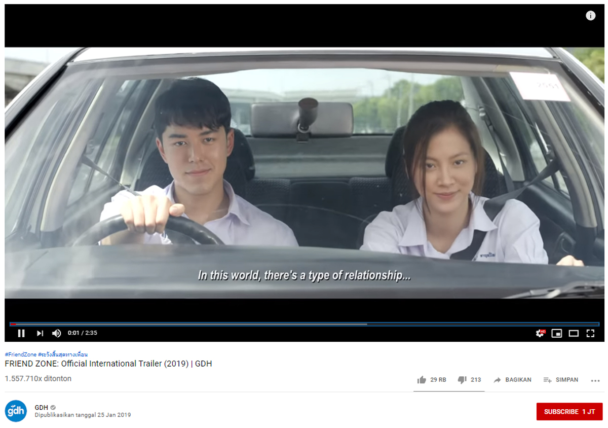 Sinopsis Film Thailand Friend Zone: Pria Menyukai Sahabat Wanitanya, Bertahun-tahun Simpan Perasaan