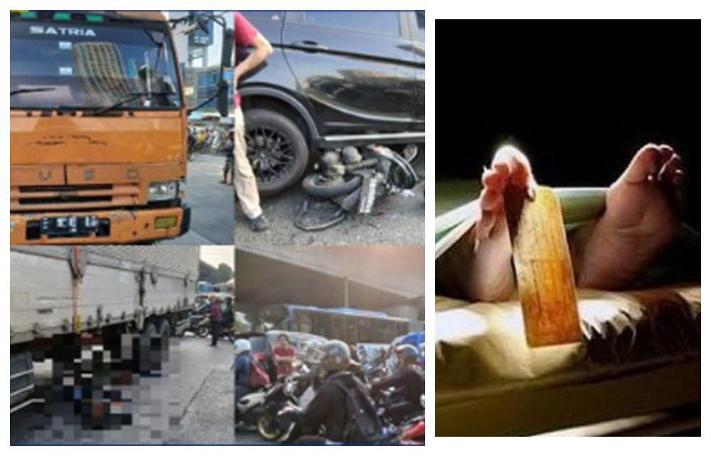 Kecelakaan Maut Hari Ini di Slipi Jakarta Barat, Truk Seruduk 8 Kendaraan, Motor Masuk Kolong Mobil