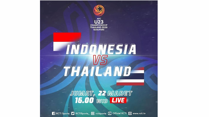 Link Live Streaming Timnas Indonesia vs Thailand Jumat 22 Maret 2019 Siaran Langsung RCTI