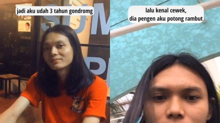 Viral Relakan Rambut Gondrongnya Dipotong Turuti Sang Kekasih, Pria Ini Curhat Hubunganya Kandas
