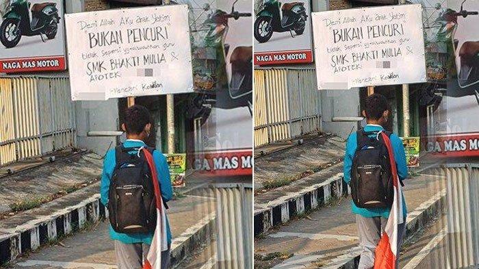 Pilu Siswa Yatim di Wonogiri Dituduh Curi Uang Rp66 Ribu, Protes Bawa Poster Demi Bersihkan Namanya