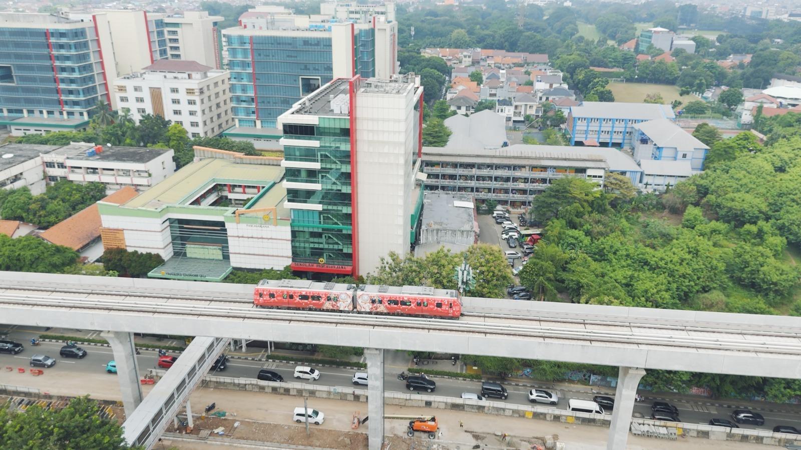 Jalur LRT Jakarta Fase 1B Terpasang 100 Persen, Proyek Velodrome-Manggarai Tembus 94 Persen - Tribunjakarta.com