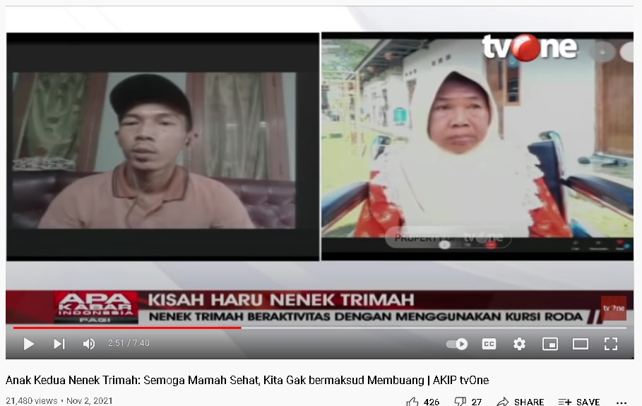 'Kami Tidak Membuang, Hanya Menitipkan' Ucap Anak Kedua hingga Buat Trimah Menangis