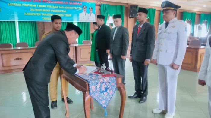 Tiga Kepala OPD, Dua Camat dan Tiga Kabid di Tanjabtim Dilantik